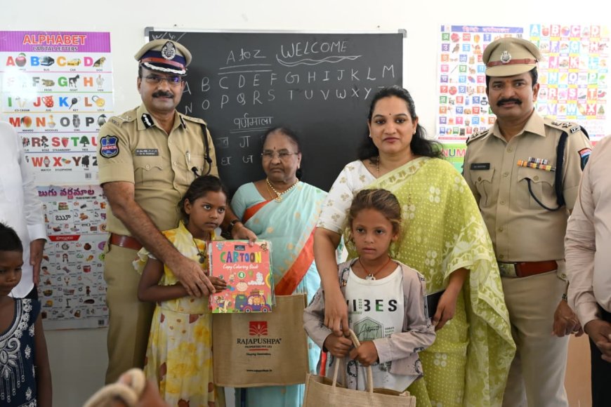 Rajapushpa opens Work Site School in Narsingi Construction Workers Children
