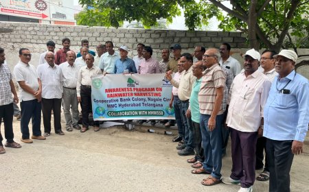 Co-op Bank Colony in Nagole Sets Benchmark for Rainwater Harvesting in Hyderabad