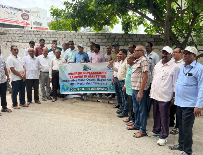 Co-op Bank Colony in Nagole Sets Benchmark for Rainwater Harvesting in Hyderabad
