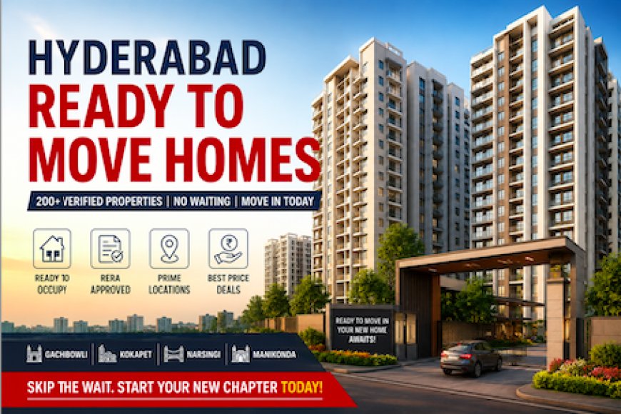 Demand for Ready-to-Move Homes Strengthens Across Hyderabad's Key Residential Corridors