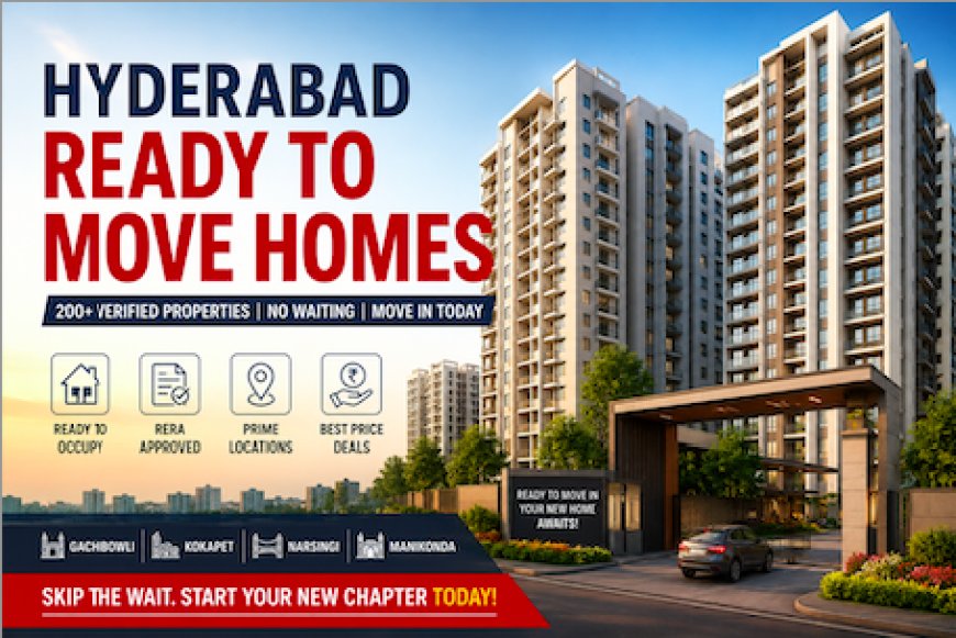 Demand for Ready-to-Move Homes Strengthens Across Hyderabad's Key Residential Corridors