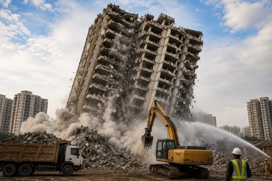Builder to rebuild completed tower after tilt detected 