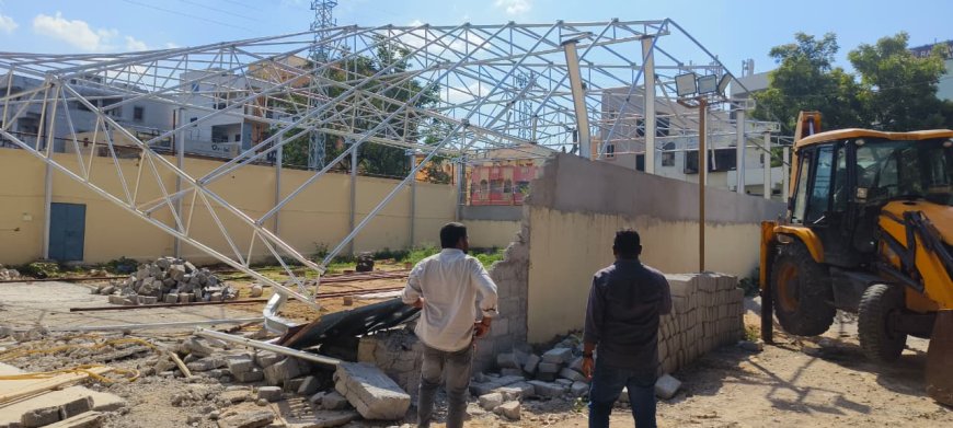 MMC enforcement drive removes 14 unauthorised structures across seven circles