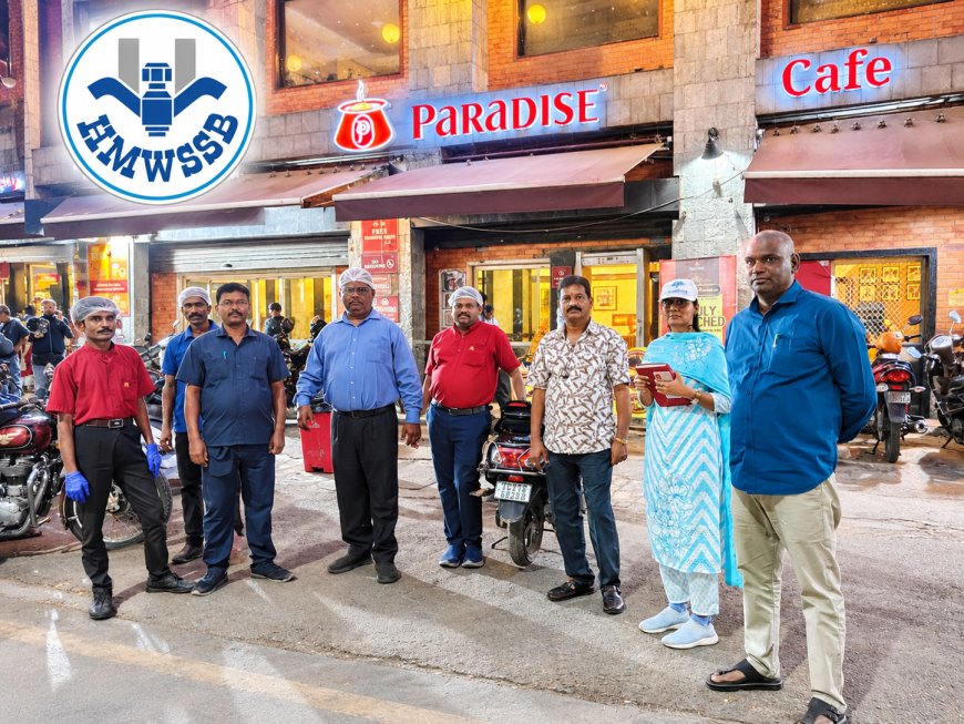 HMWSSB Acts on Water Misuse, Fines Hotel Paradise Rs 20,000